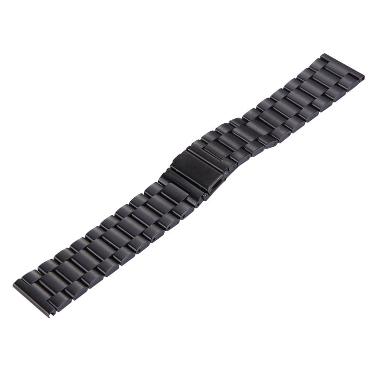 For Fitbit Blaze Smart Watch Butterfly Buckle 3 Beads Stainless Steel Watchband(Black) - Watch Bands by buy2fix | Online Shopping UK | buy2fix