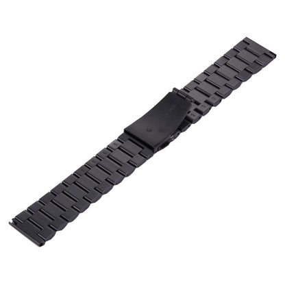 For Fitbit Blaze Smart Watch Butterfly Buckle 3 Beads Stainless Steel Watchband(Black) - Watch Bands by buy2fix | Online Shopping UK | buy2fix