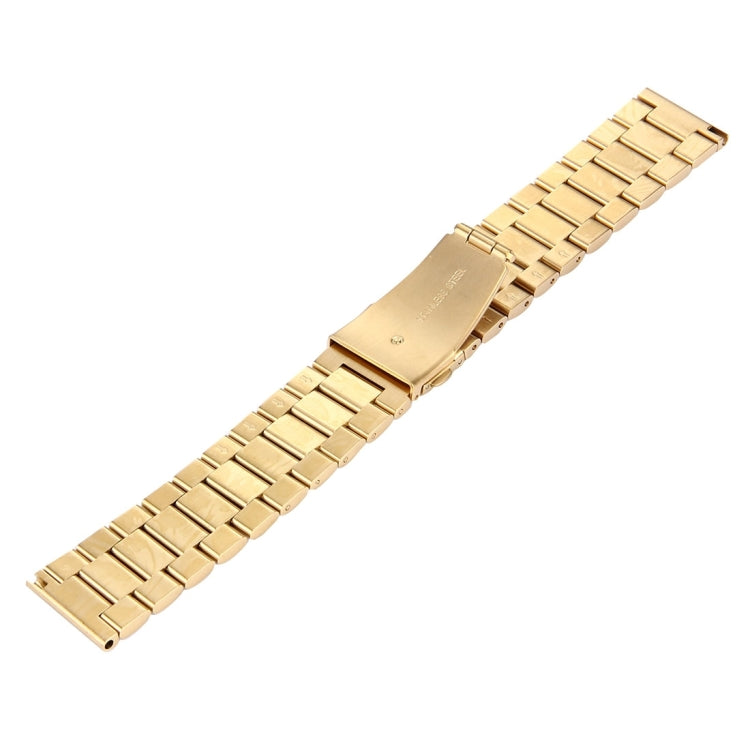 For Fitbit Blaze Smart Watch Butterfly Buckle 3 Beads Stainless Steel Watchband(Gold) - Watch Bands by buy2fix | Online Shopping UK | buy2fix