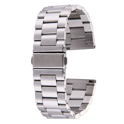 For Fitbit Blaze Smart Watch Butterfly Buckle 3 Beads Stainless Steel Watchband(Silver) - Watch Bands by buy2fix | Online Shopping UK | buy2fix