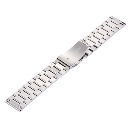 For Fitbit Blaze Smart Watch Butterfly Buckle 3 Beads Stainless Steel Watchband(Silver) - Watch Bands by buy2fix | Online Shopping UK | buy2fix