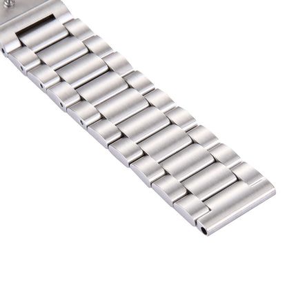 For Samsung Gear S2 Classic Smart Watch Butterfly Buckle 3 Beads Stainless Steel Watchband(Silver) - Watch Bands by buy2fix | Online Shopping UK | buy2fix