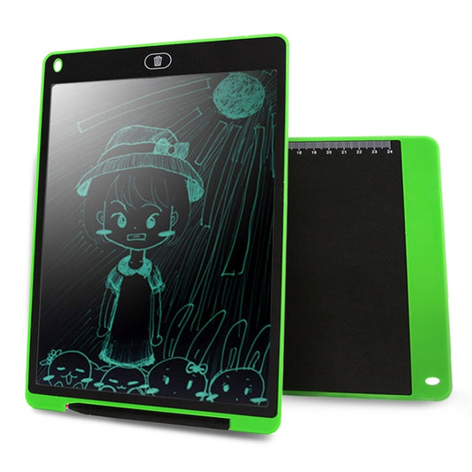 Portable 12 inch LCD Writing Tablet Drawing Graffiti Electronic Handwriting Pad Message Graphics Board Draft Paper with Writing Pen(Green) by buy2fix