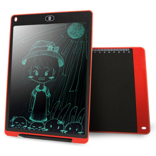 Portable 12 inch LCD Writing Tablet Drawing Graffiti Electronic Handwriting Pad Message Graphics Board Draft Paper with Writing Pen(Red) by buy2fix