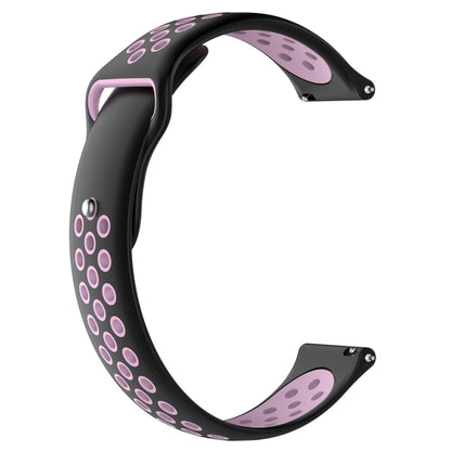 Double Color Watch Band for Galaxy S3 Ticwatch Pro(Black Pink) - Watch Bands by buy2fix | Online Shopping UK | buy2fix