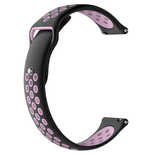 Double Color Watch Band for Galaxy S3 Ticwatch Pro(Black Pink) - Watch Bands by buy2fix | Online Shopping UK | buy2fix