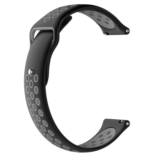 Double Color Watch Band for Galaxy S3 Ticwatch Pro(Black Grey) - Watch Bands by buy2fix | Online Shopping UK | buy2fix