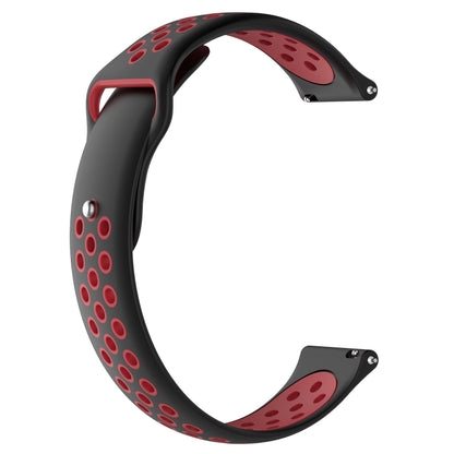 Double Color Watch Band for Galaxy S3 Ticwatch Pro(Black Red) - Watch Bands by buy2fix | Online Shopping UK | buy2fix