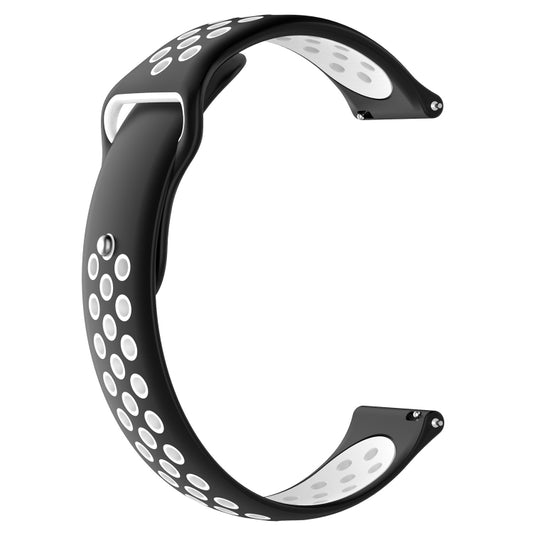 Double Color Watch Band for Galaxy S3 Ticwatch Pro(Black White) - Watch Bands by buy2fix | Online Shopping UK | buy2fix
