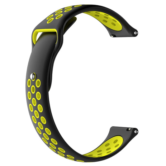 Double Color Watch Band for Galaxy S3 Ticwatch Pro(Black Yellow) - Watch Bands by buy2fix | Online Shopping UK | buy2fix