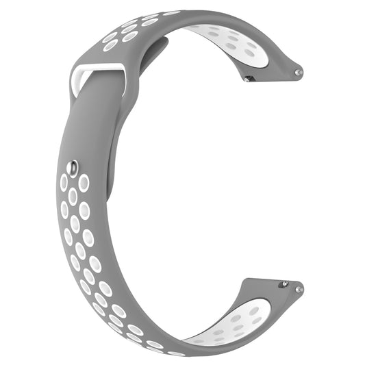 Double Color Watch Band for Galaxy S3 Ticwatch Pro(Grey White) - Watch Bands by buy2fix | Online Shopping UK | buy2fix