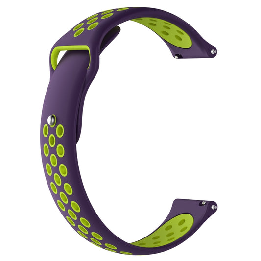 Double Color Watch Band for Galaxy S3 Ticwatch Pro(Purple + Mint Green) - Watch Bands by buy2fix | Online Shopping UK | buy2fix