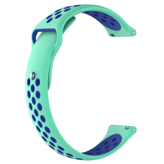Double Color Watch Band for Galaxy S3 Ticwatch Pro(Cyan) - Watch Bands by buy2fix | Online Shopping UK | buy2fix