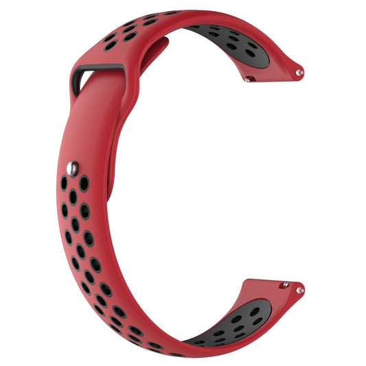 Double Color Watch Band for Galaxy S3 Ticwatch Pro(Red Black) - Watch Bands by buy2fix | Online Shopping UK | buy2fix