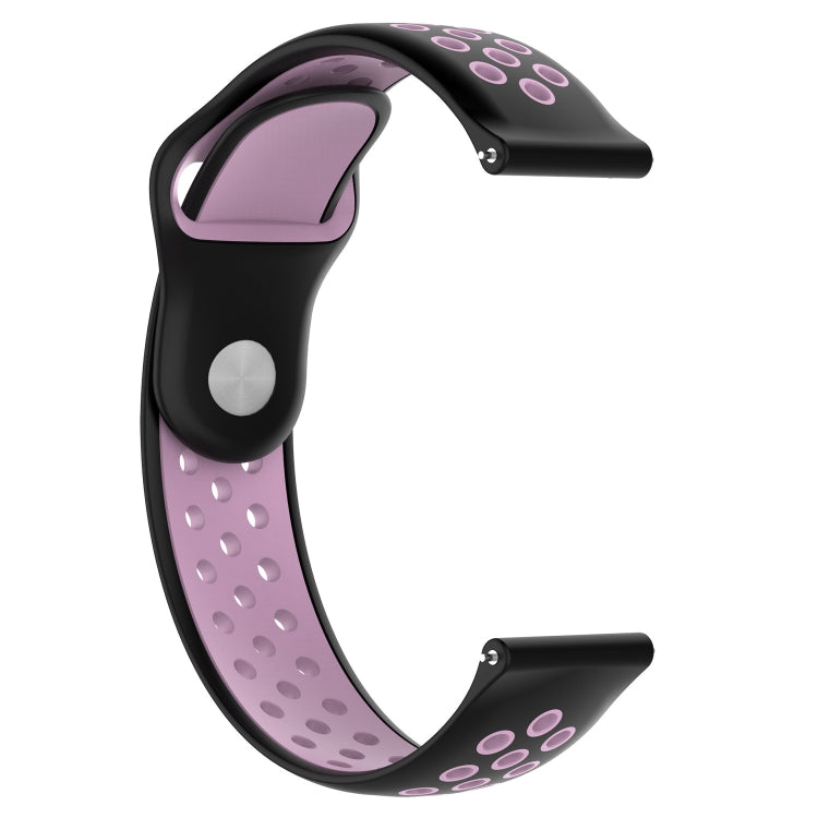 Double Color Watch Band for Galaxy S3 Ticwatch Pro(Black Pink) - Watch Bands by buy2fix | Online Shopping UK | buy2fix