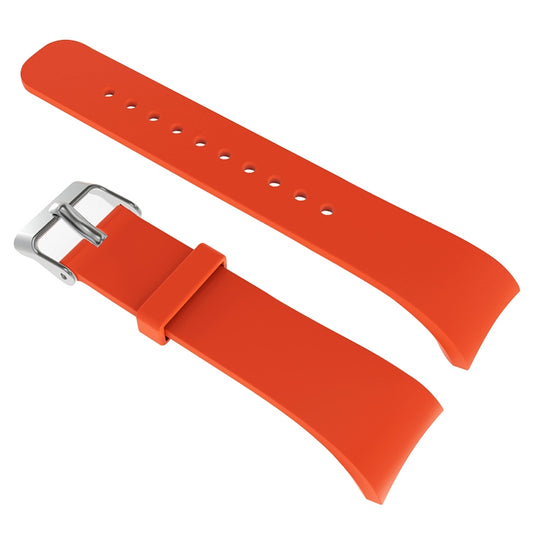 Solid Color Leather Watch Band for Galaxy Gear Fit2 R360 (Coral Red) - Watch Bands by buy2fix | Online Shopping UK | buy2fix