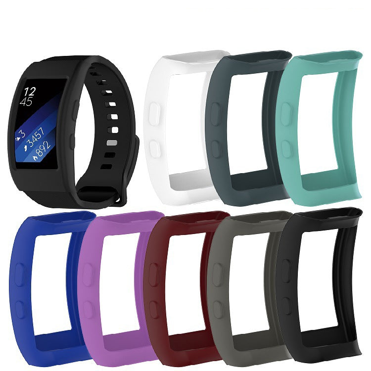 For Galaxy Gear Fit2 / Fit2 Pro R360 Watch Protective Case(Cyan) - Watch Cases by buy2fix | Online Shopping UK | buy2fix