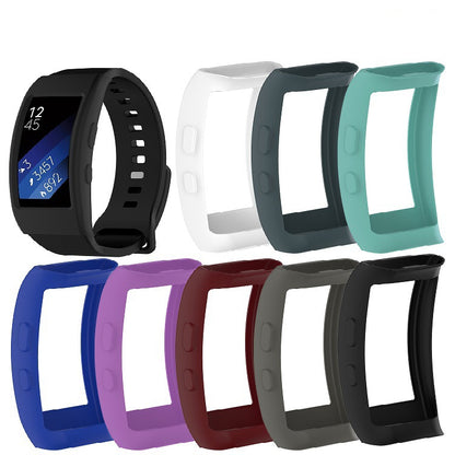 For Galaxy Gear Fit2 / Fit2 Pro R360 Watch Protective Case(Cyan) - Watch Cases by buy2fix | Online Shopping UK | buy2fix