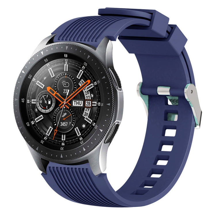 Vertical Grain Watch Band for Galaxy Watch 46mm(Dark Blue) - Watch Bands by buy2fix | Online Shopping UK | buy2fix