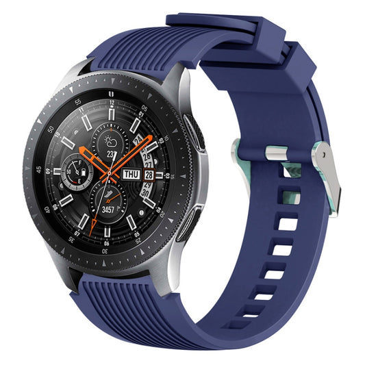Vertical Grain Watch Band for Galaxy Watch 46mm(Dark Blue) - Watch Bands by buy2fix | Online Shopping UK | buy2fix