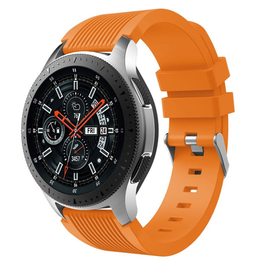 Vertical Grain Watch Band for Galaxy Watch 46mm(Orange) - Watch Bands by buy2fix | Online Shopping UK | buy2fix