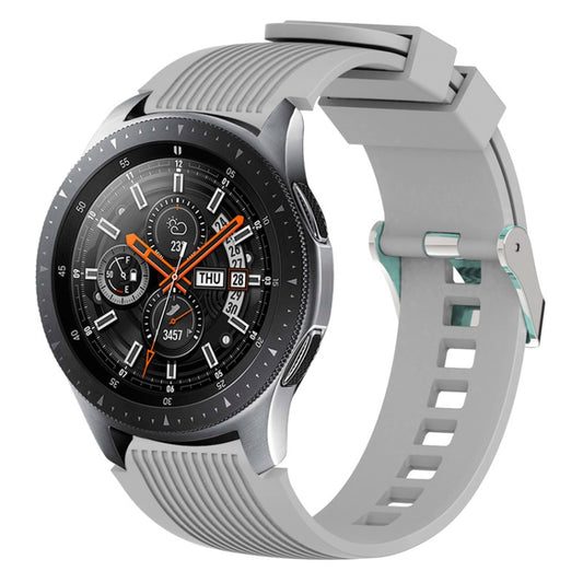 Vertical Grain Watch Band for Galaxy Watch 46mm(Grey) - Watch Bands by buy2fix | Online Shopping UK | buy2fix