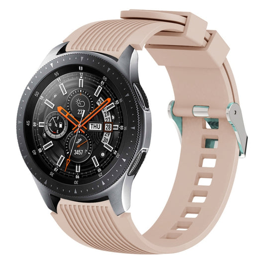 Vertical Grain Watch Band for Galaxy Watch 46mm(Khaki) - Watch Bands by buy2fix | Online Shopping UK | buy2fix