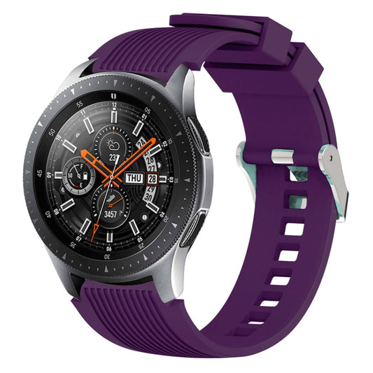 Vertical Grain Watch Band for Galaxy Watch 46mm(Purple) - Watch Bands by buy2fix | Online Shopping UK | buy2fix
