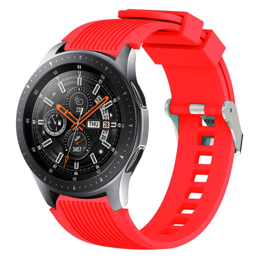 Vertical Grain Watch Band for Galaxy Watch 46mm(Red) - Watch Bands by buy2fix | Online Shopping UK | buy2fix