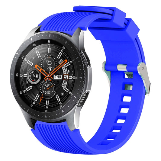 Vertical Grain Watch Band for Galaxy Watch 46mm(Sapphire Blue) - Watch Bands by buy2fix | Online Shopping UK | buy2fix