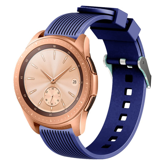 Vertical Grain Watch Band for Galaxy Watch 42mm(Dark Blue) - Watch Bands by buy2fix | Online Shopping UK | buy2fix