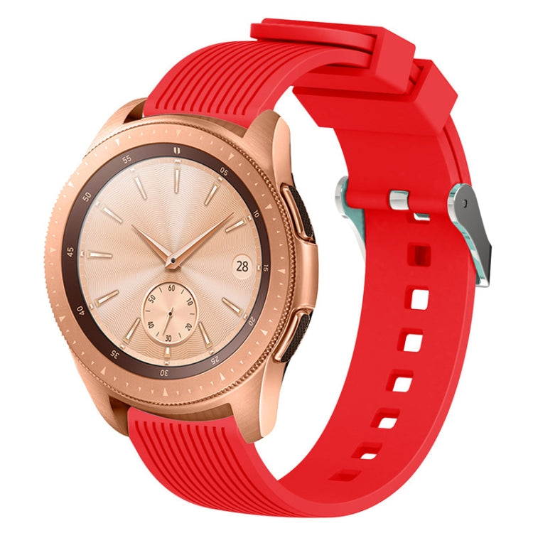 Vertical Grain Watch Band for Galaxy Watch 42mm(Red) - Watch Bands by buy2fix | Online Shopping UK | buy2fix