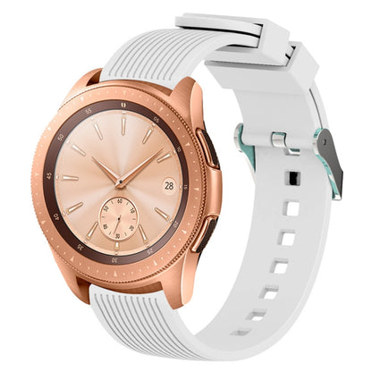 Vertical Grain Watch Band for Galaxy Watch 42mm(White) - Watch Bands by buy2fix | Online Shopping UK | buy2fix