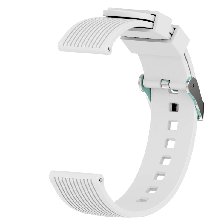 Vertical Grain Watch Band for Galaxy Watch 42mm(White) - Watch Bands by buy2fix | Online Shopping UK | buy2fix