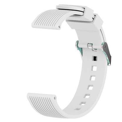 Vertical Grain Watch Band for Galaxy Watch 42mm(White) - Watch Bands by buy2fix | Online Shopping UK | buy2fix
