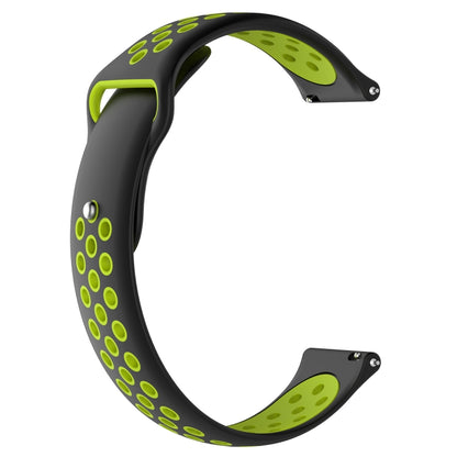 Double Color Watch Band for Galaxy Watch 46mm(Black+green) - Watch Bands by buy2fix | Online Shopping UK | buy2fix