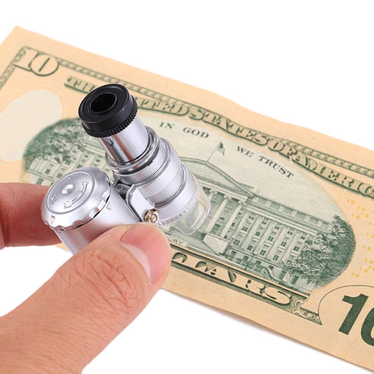 Mini Portable 60X Jewelry Appraisal Microscope with LED Light & Currency Detecting Function - Detection Jewelry by buy2fix | Online Shopping UK | buy2fix