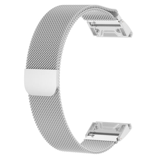 For Garmin Fenix 7S Milanese Watch Band (Silver) - Watch Bands by buy2fix | Online Shopping UK | buy2fix