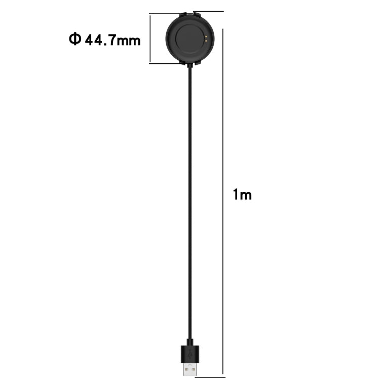 For Ticwatch GTK Magnetic Cradle Charger USB Charging Cable, Lenght: 1m (Black) - Charger by buy2fix | Online Shopping UK | buy2fix