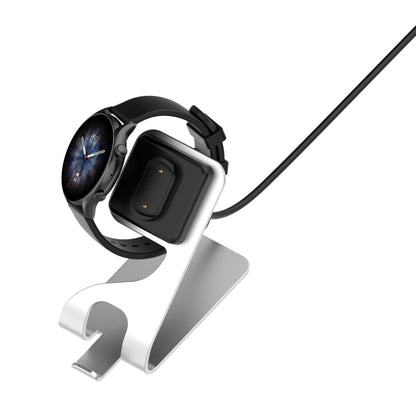 For Amazfit GTR3 / GTR3 Pro / GTS3 Rotatable Magnetic Metal Charging Base(Silver) - Charger by buy2fix | Online Shopping UK | buy2fix