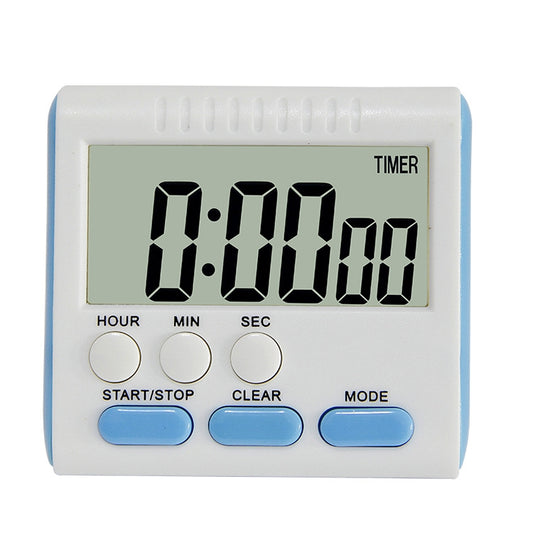 Kitchen Timer 24 Hours Digital Alarm Clock LCD Screen Magnetic Backing for Cooking Baking(Blue) - Digital Countdown by buy2fix | Online Shopping UK | buy2fix
