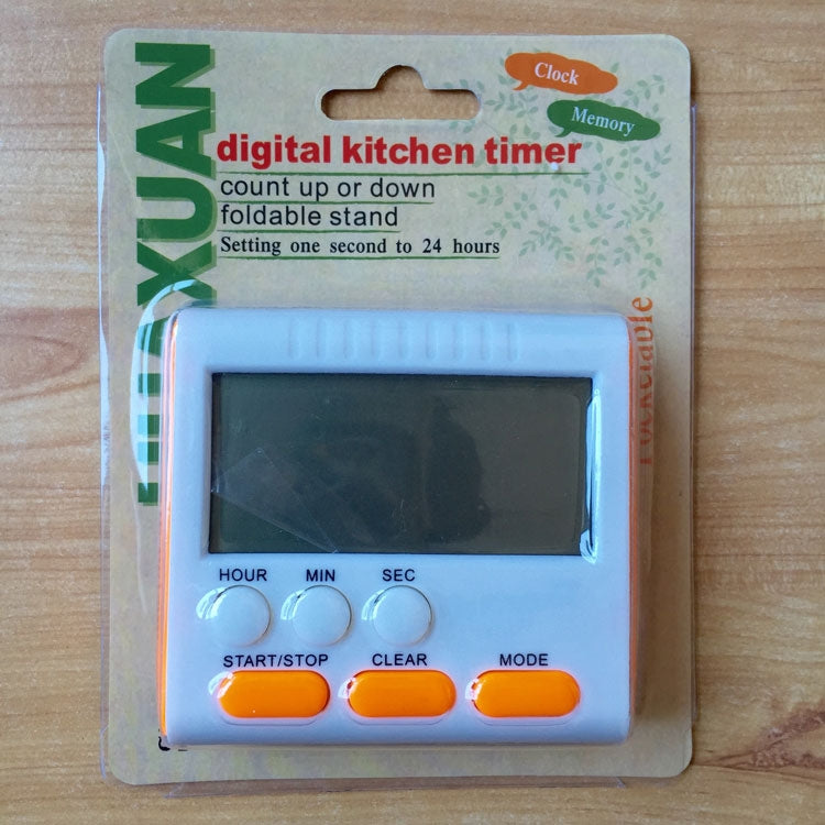 Kitchen Timer 24 Hours Digital Alarm Clock LCD Screen Magnetic Backing for Cooking Baking(Blue) - Digital Countdown by buy2fix | Online Shopping UK | buy2fix