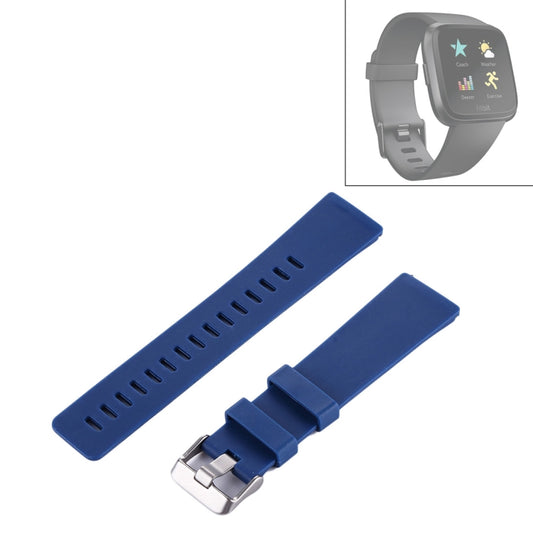 For Fitbit Versa / Versa 2 Simple Fashion Silicone Watch Band(Dark Blue) - Watch Bands by buy2fix | Online Shopping UK | buy2fix