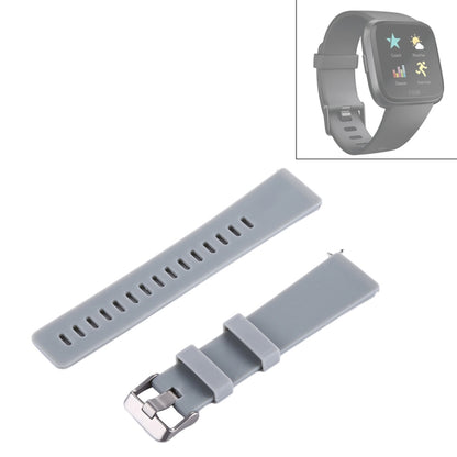 For Fitbit Versa / Versa 2 Simple Fashion Silicone Watch Band(Grey) - Watch Bands by buy2fix | Online Shopping UK | buy2fix