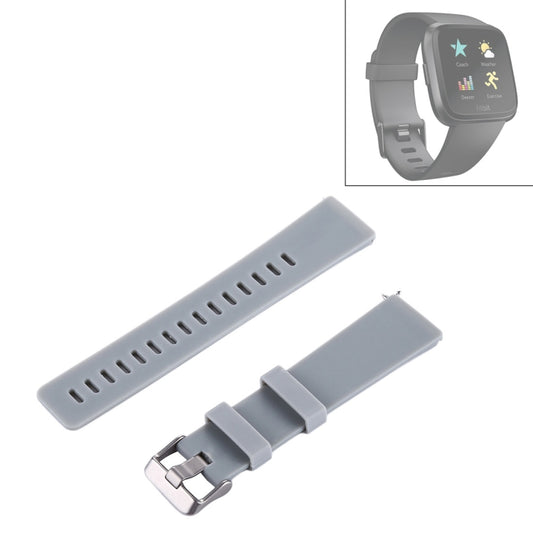 For Fitbit Versa / Versa 2 Simple Fashion Silicone Watch Band(Grey) - Watch Bands by buy2fix | Online Shopping UK | buy2fix