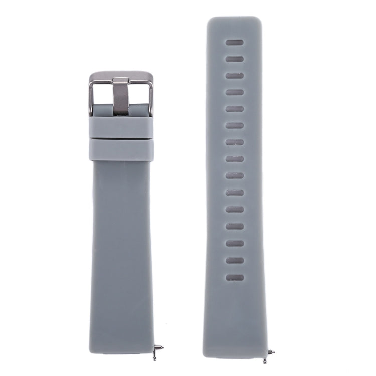 For Fitbit Versa / Versa 2 Simple Fashion Silicone Watch Band(Grey) - Watch Bands by buy2fix | Online Shopping UK | buy2fix