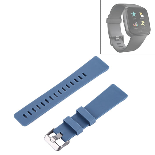 For Fitbit Versa / Versa 2 Simple Fashion Silicone Watch Band(Blue) - Watch Bands by buy2fix | Online Shopping UK | buy2fix