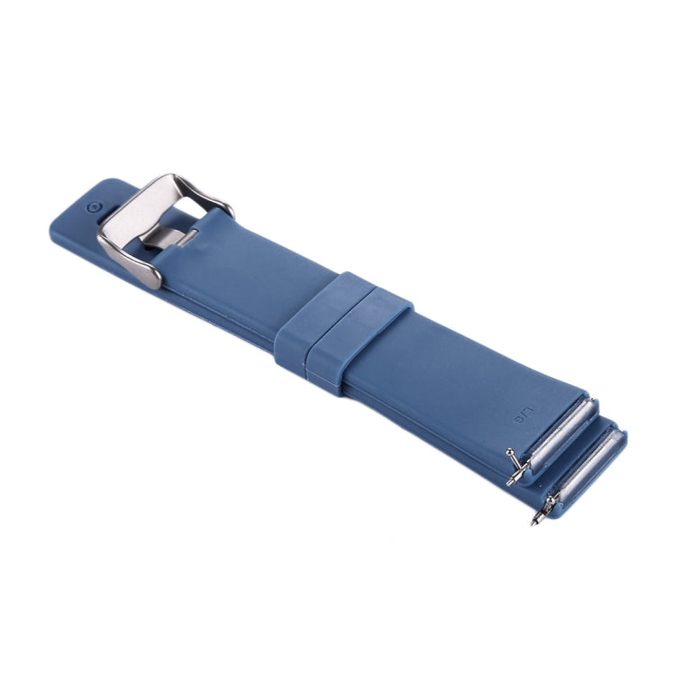 For Fitbit Versa / Versa 2 Simple Fashion Silicone Watch Band(Blue) - Watch Bands by buy2fix | Online Shopping UK | buy2fix