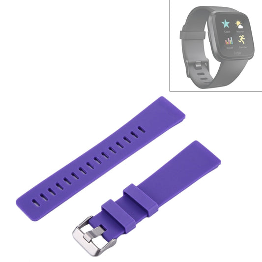 For Fitbit Versa / Versa 2 Simple Fashion Silicone Watch Band(Purple) - Watch Bands by buy2fix | Online Shopping UK | buy2fix
