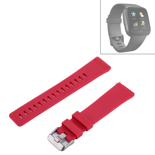For Fitbit Versa / Versa 2 Simple Fashion Silicone Watch Band(Red) - Watch Bands by buy2fix | Online Shopping UK | buy2fix